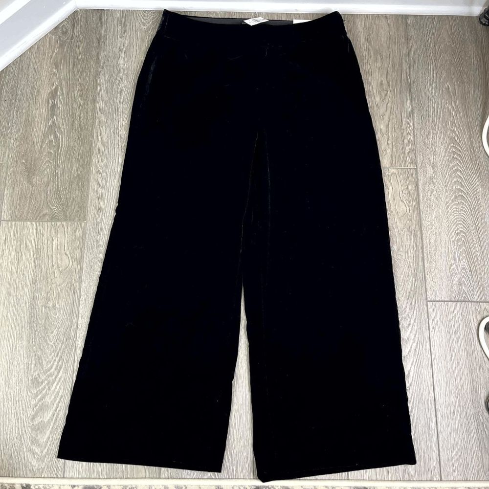 NWT Ann Taylor Factory Velour Black The wide - Leg Ankle Size‎ 10
